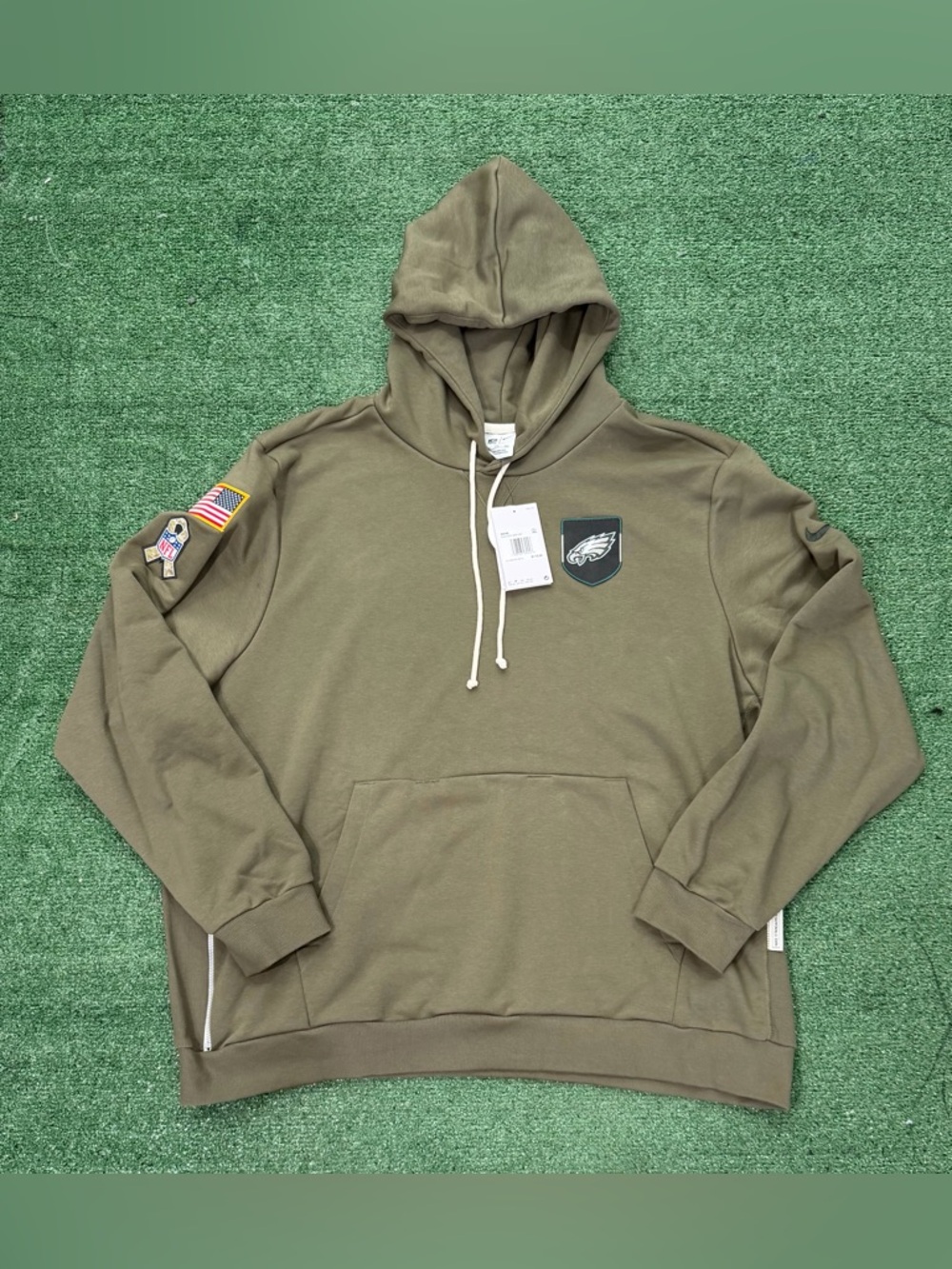 Philadelphia Eagles Nike Olive 2025 Salute to Service Hoodie Size 3XL